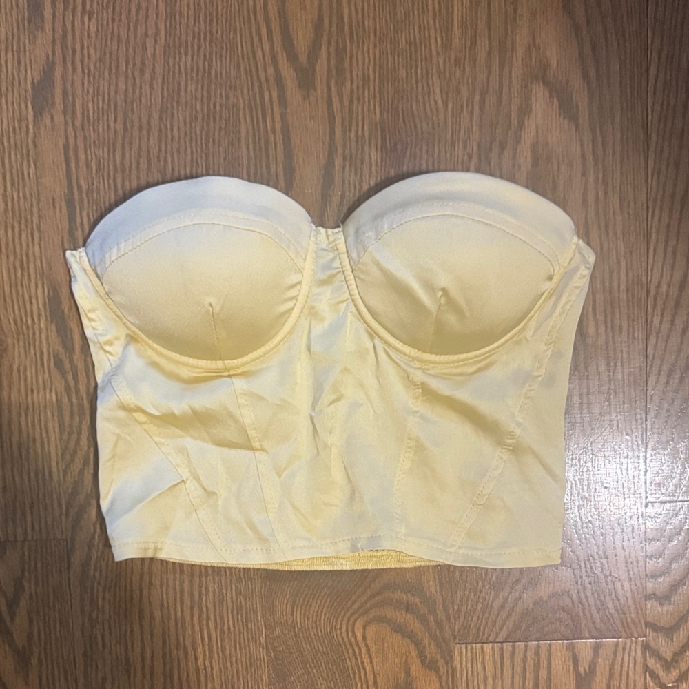 Princess Polly Yellow Bustier Top